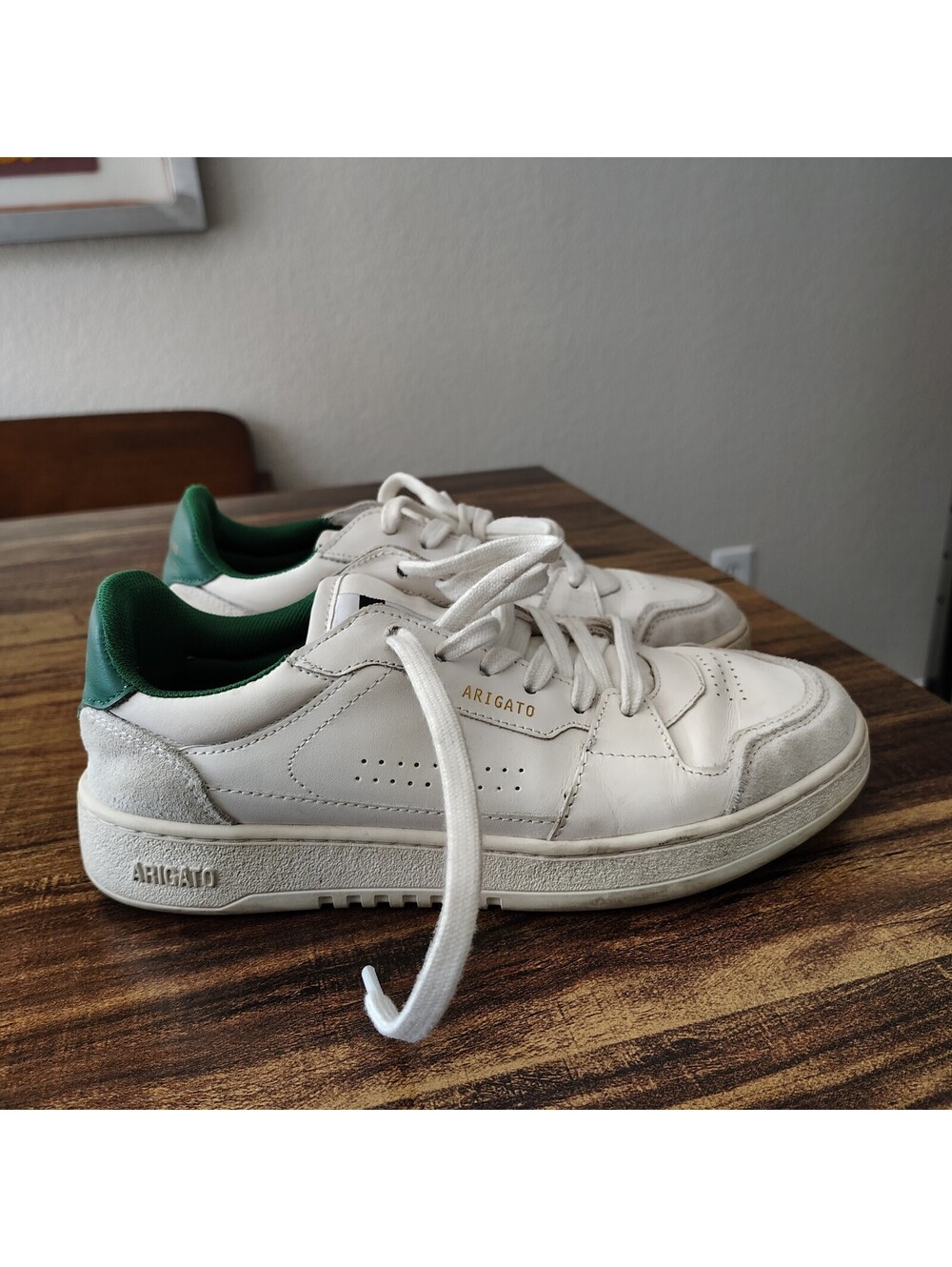 Axel Arigato Dice Lo Sneakers in white and green mens 9